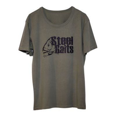 Steel Baits T-Shirt Logo military green